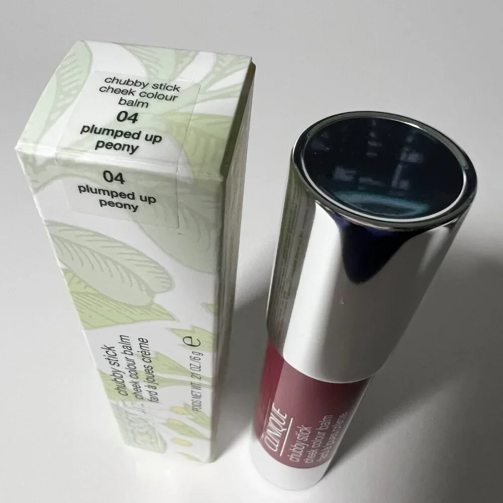 Clinique Chubby Stick Cheek Color Balm Blush Shade 04 Plumped Up Peony Full Siz